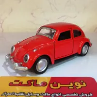 ماکت ماشین فلزی فولکس به صورت عقبکش دو در باز شو