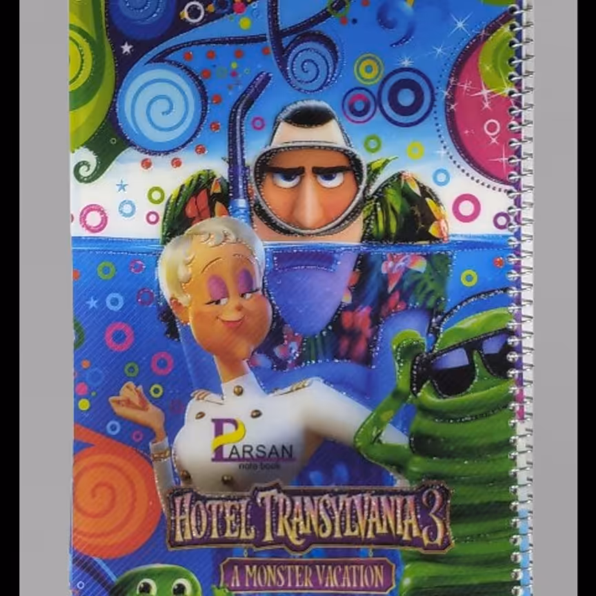 دفتر 50 برگ سیمی جلد طلقی فانتزی بهار دانش تک جلدی