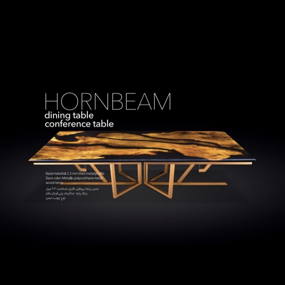 میز غذا خوری 12 نفره چوب و رزین اپوکسی مستقیم از تولید کننده