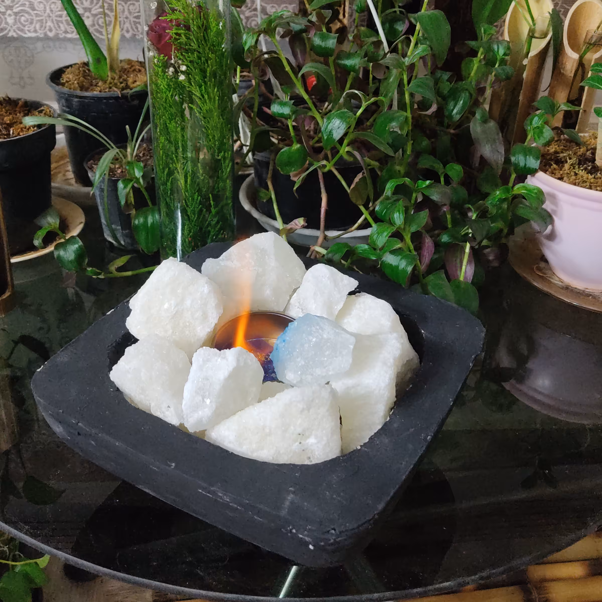 شومینه رومیزی باسنگ نمک