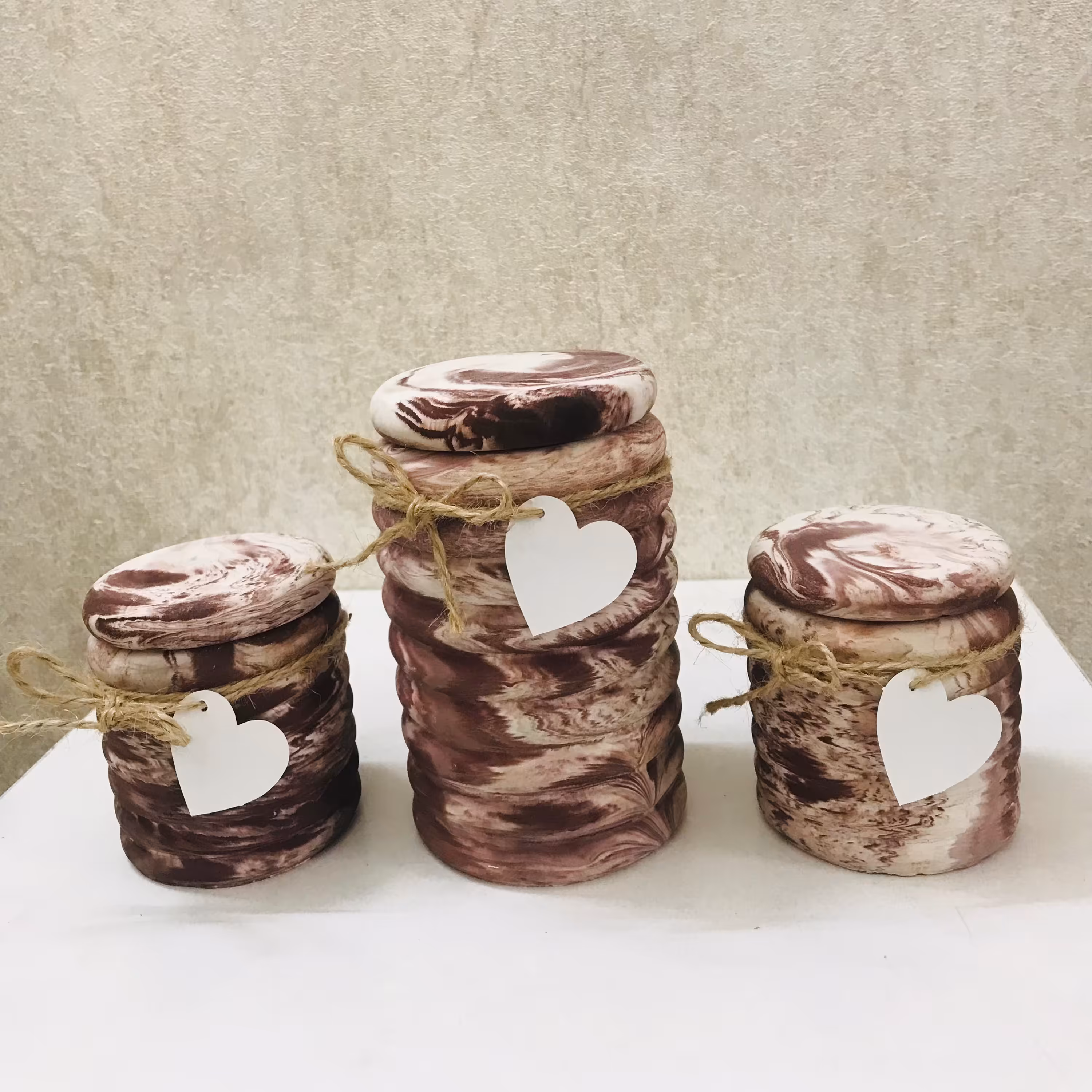 جا ادویه مدل حلقه ای طرح رگه زرشکی مجموعه سه عددی