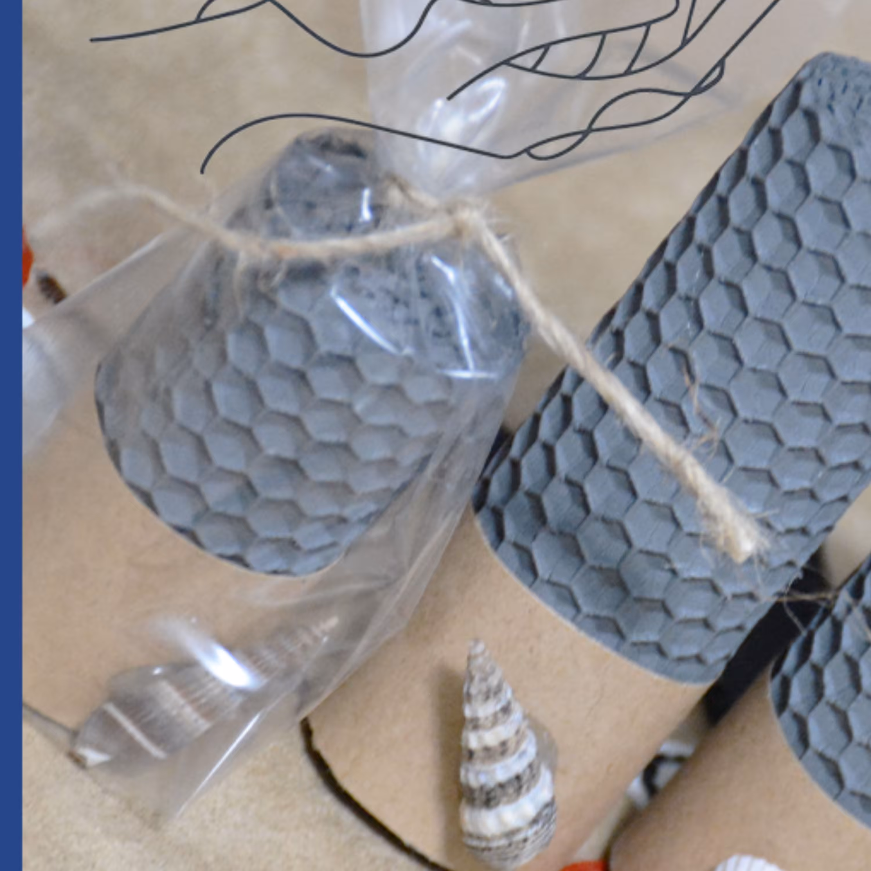 شمع بیزوکس یا موم عسل  ارتفاع 6 سانت