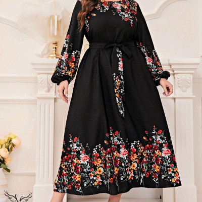 پیراهن مجلسی یقه گرد کرپ حریر سایز بزرگ8933