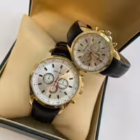 ساعت ست مچی عقربه ای برند EMPOWER  صفحه نمایش ضد خش معدنی ضد آب جنس بند چرم طبیعی