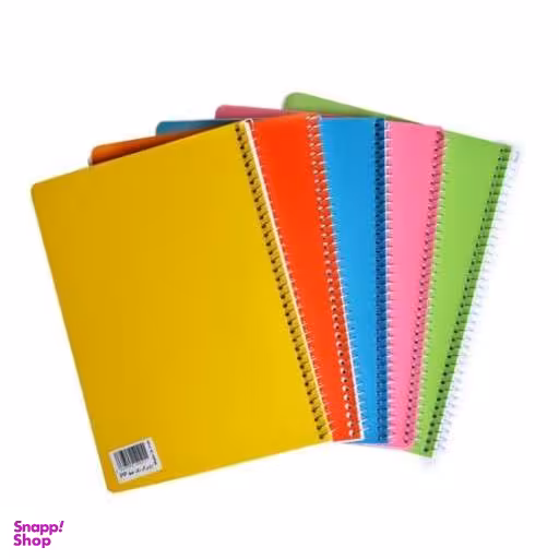 دفتر 50 برگ سیمی جلد طلقی قرمز