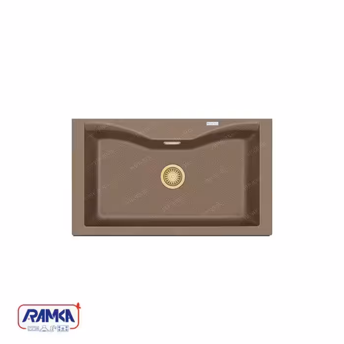 سینک گرانیتی فونیکس کد 140 قهوه ای مرمر طلایی