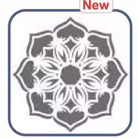 شابلون طرح گل و پتینه کد 1036 سایز 40 در60