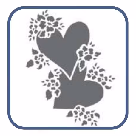 شابلون طرح قلب سایز 20 در 30 کد 119