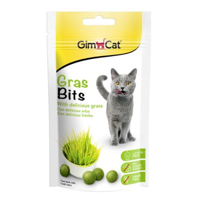 اسنک گربه جیم‌کت گرس‌ بیتس با طعم چمن طبیعی GIMCAT GRAS-BITS 50G (50 گرم)