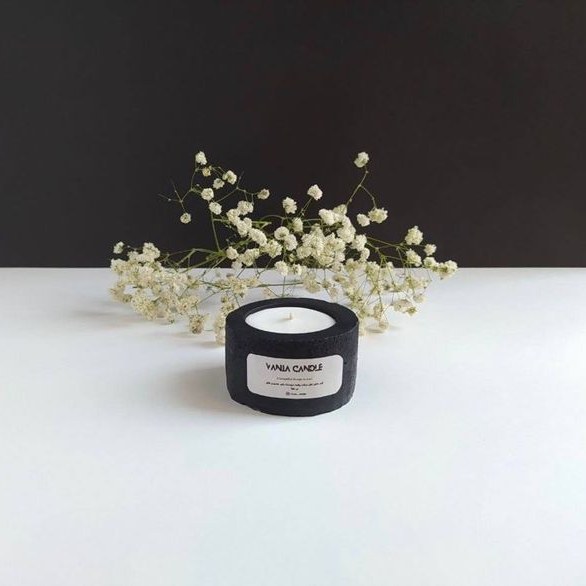 شمع بتنی مشکی