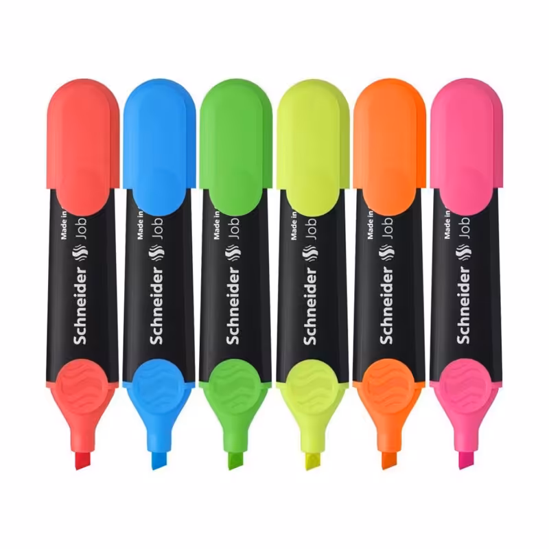 ماژیک علامت گذار اشنایدر مدل Job بسته 6 عددی