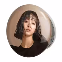 آینه جیبی خندالو طرح لیسا بلک پینک Black Pink مدل تاشو کد 14301