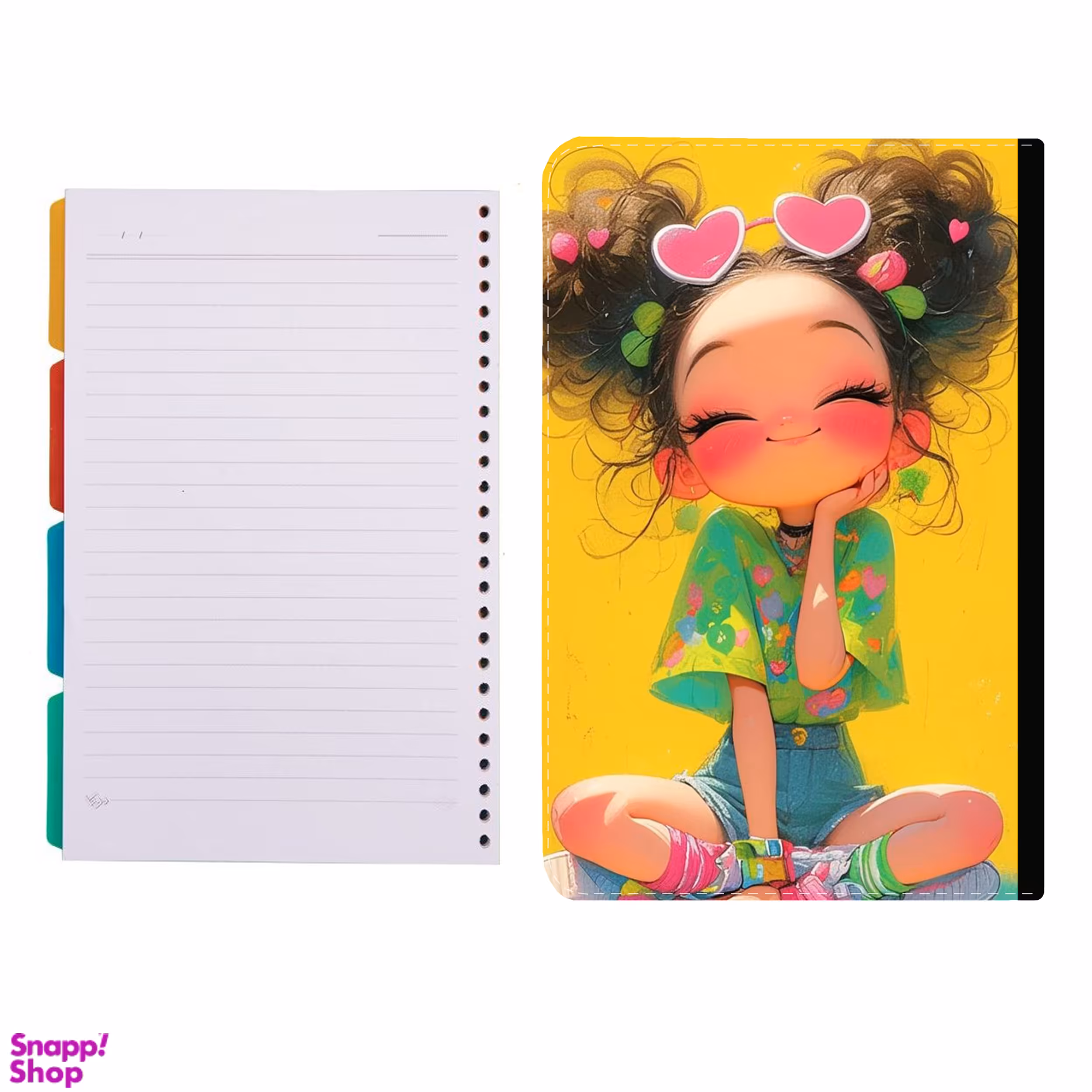 کلاسور طرح دخترانه کد 27 به همراه کاغذ کلاسور