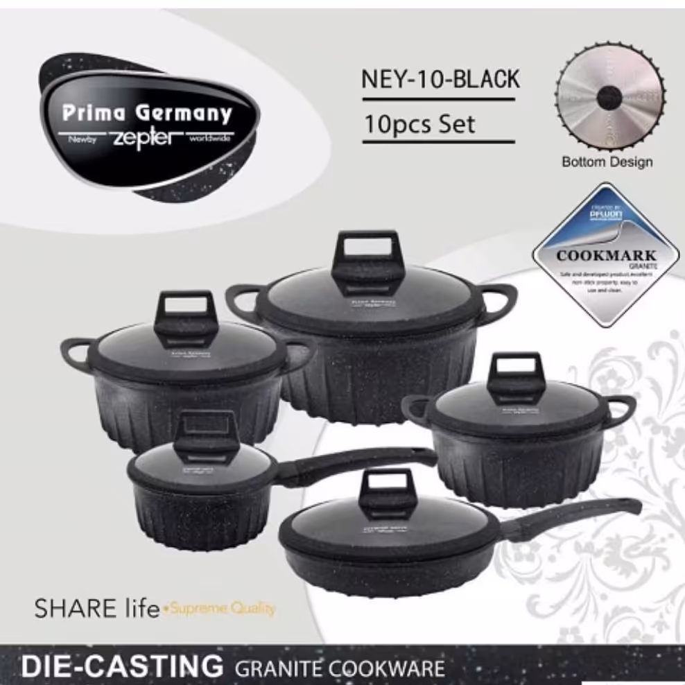 سرویس قابلمه  نانو گرانیتی درب سلیکونی پریما آلمان 