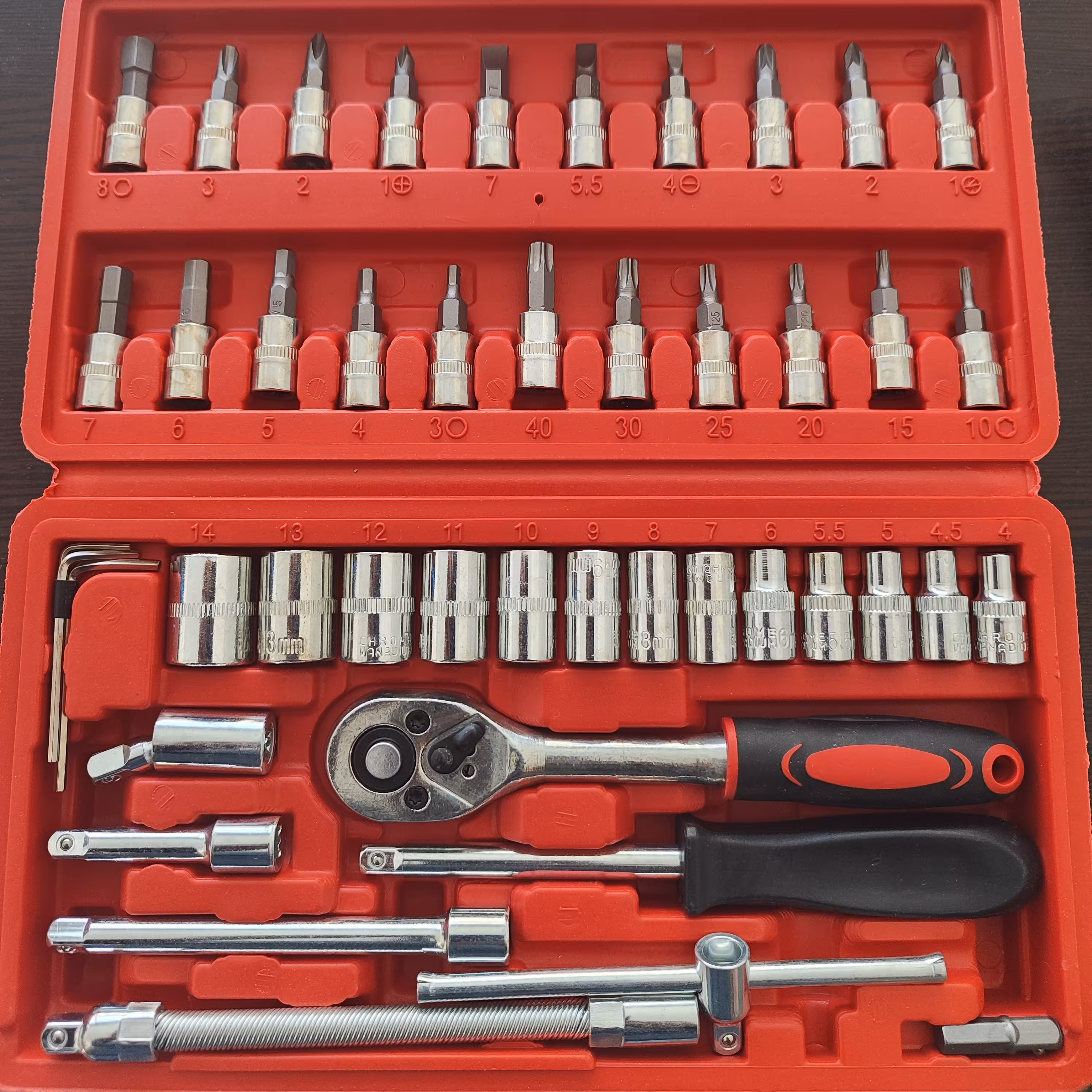 جعبه بکس 46 پارچه جنس کروم وانادیومSKT ارسال رایگان 