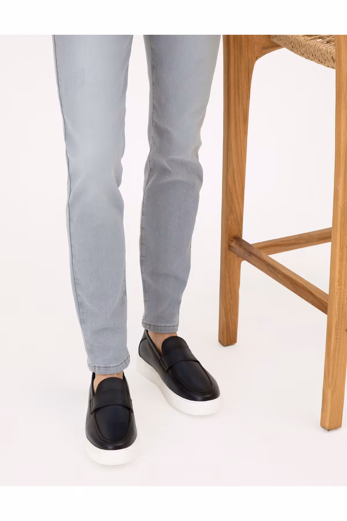 کفش های کژوال مشکی مردانه آبی سرمه‌ای اورجینال Pierre Cardin