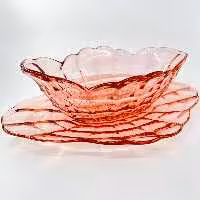 ظرف سرو و میوه خوری کریستال سرخ