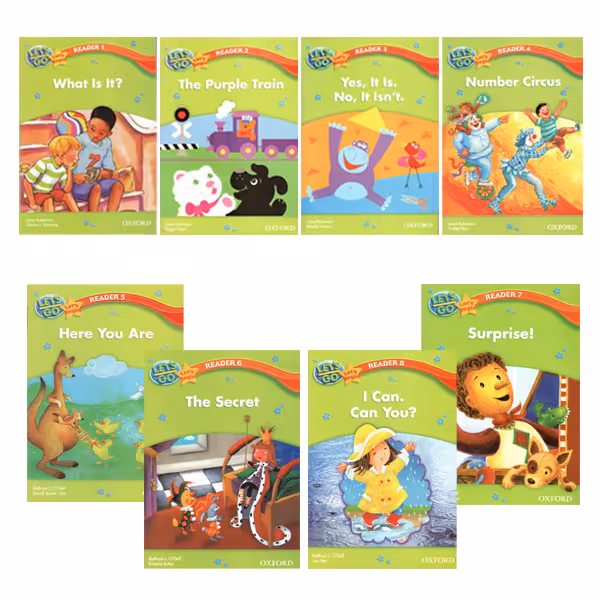  کتاب READERS LETS GO BEGIN اثر LYNNE ROBERTSON and MAURIE MANNING انتشارات  OXFORD هشت جلد