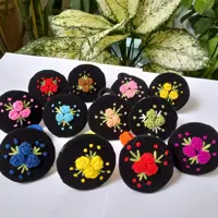 کش مو گلدوزی شده با دست ( پک دوعددی)
