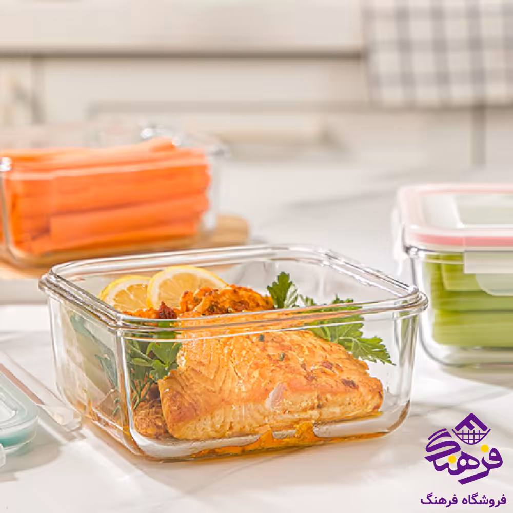 ظرف شیشه ای 950 میلی لیتر لیمون