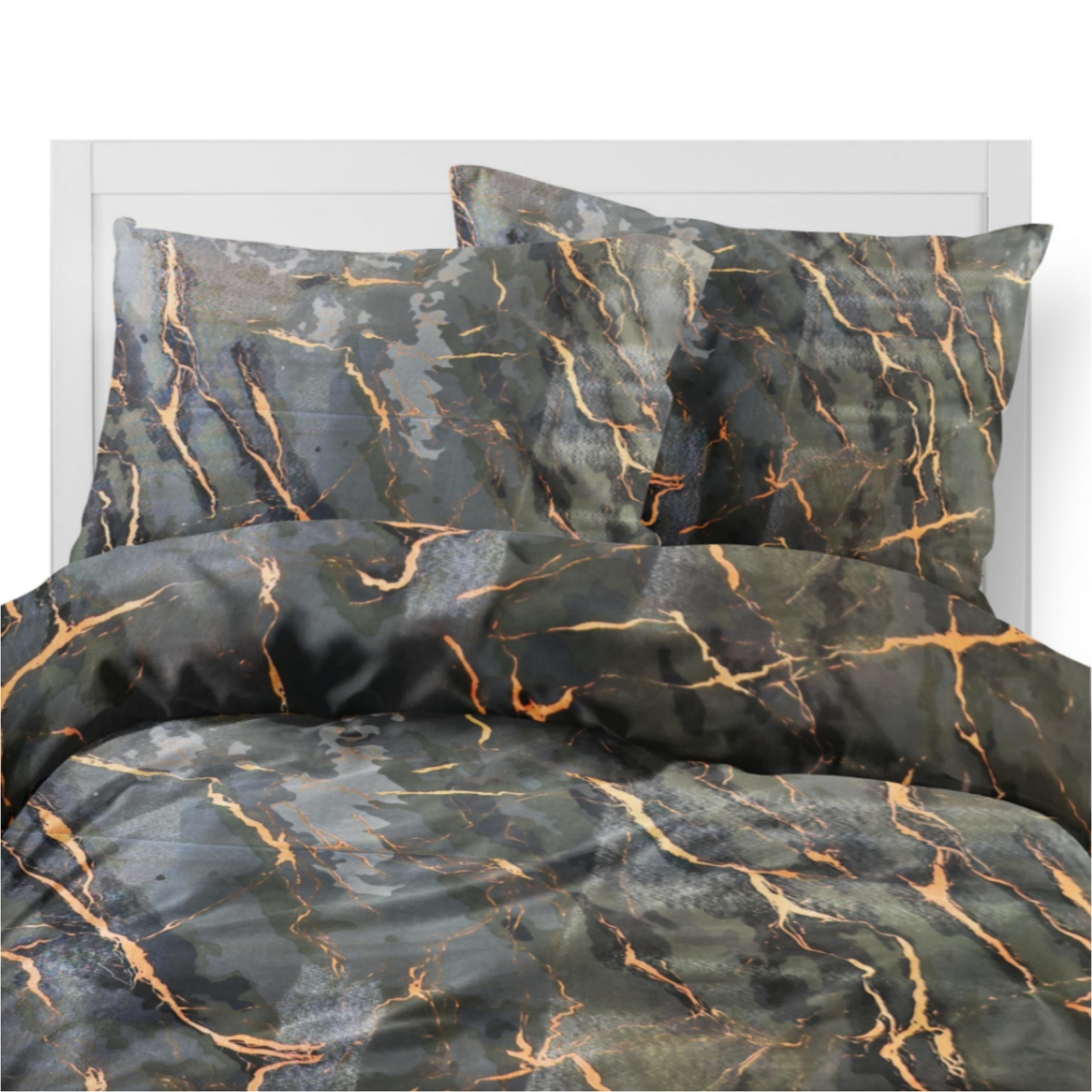 سرویس ملحفه ست کاور لحاف طرح سنگی 1 نفره 4 تکه