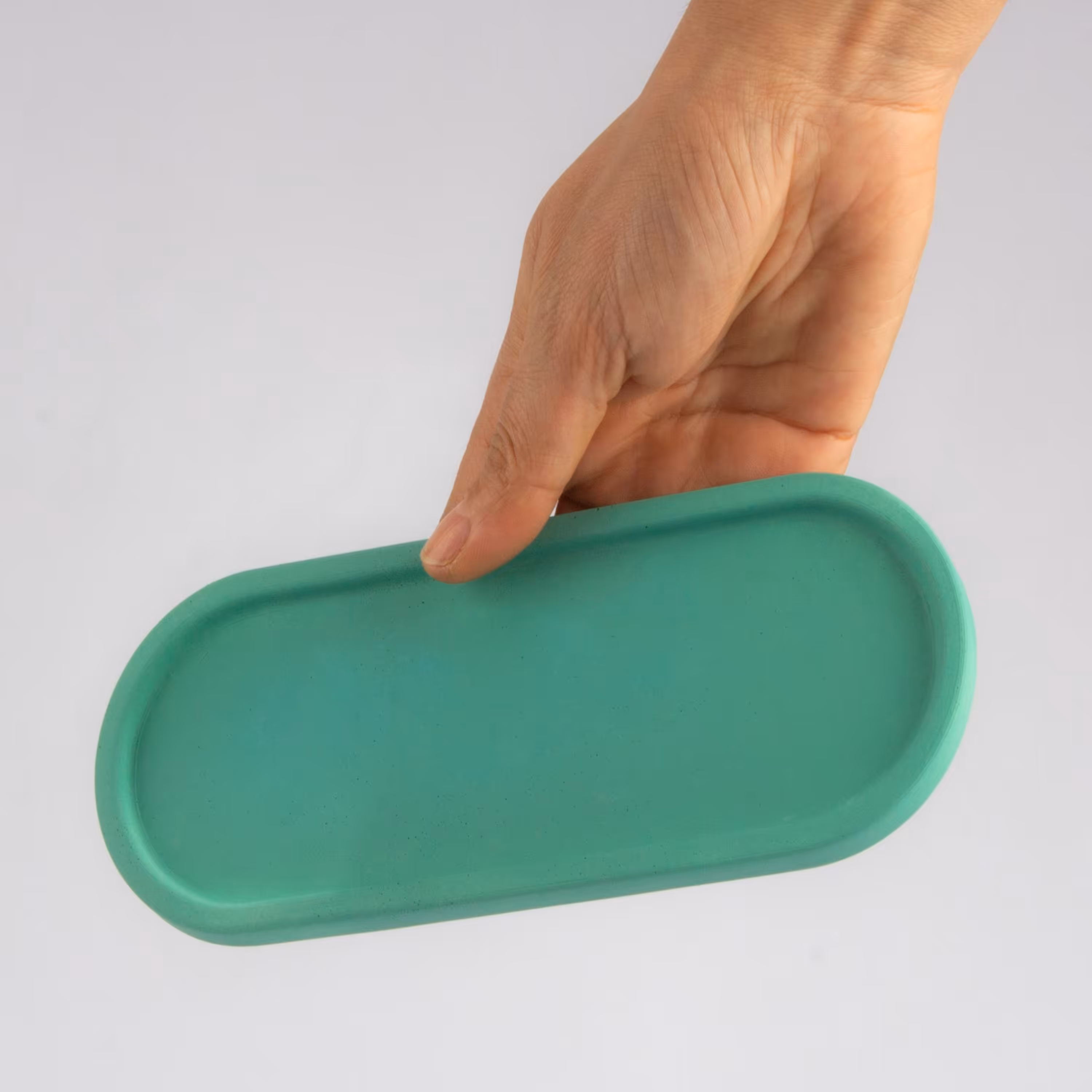 ظرف دکوری مدل سینی سنگی بیضی کد dco75
