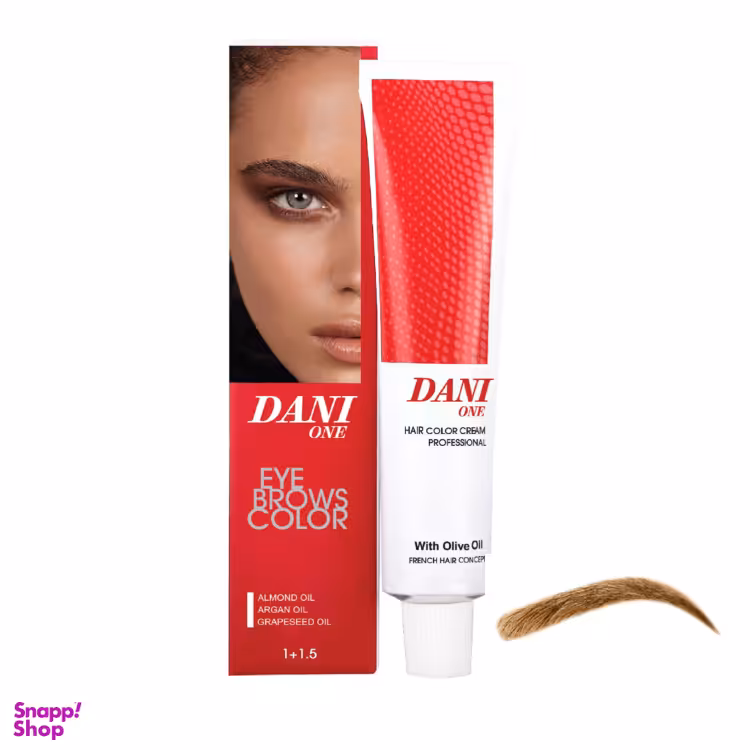 رنگ ابرو دنی وان کد 6.77 رنگ زیتونی تیره حجم 1+1.5 میلی لیتر