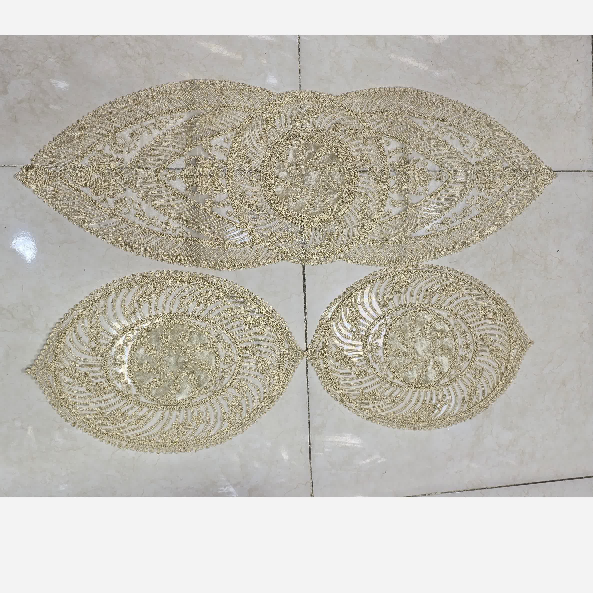 رومیزی جلو مبلی سه تکه دانتل ترک