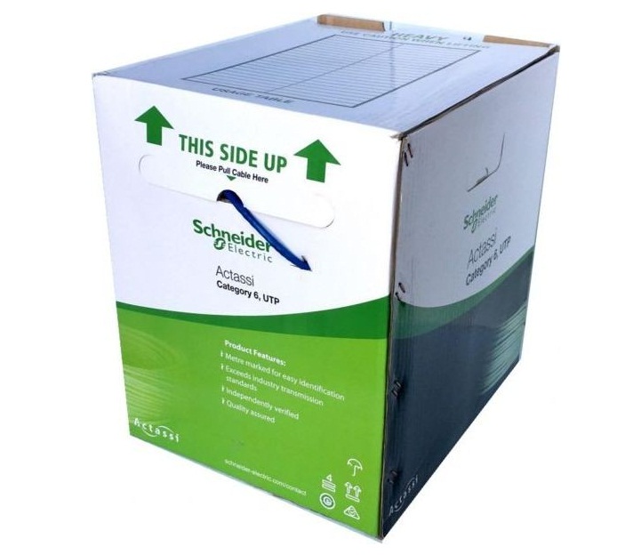 کابل 4 زوج با سیم مسی 305 متری اشنایدر مدل Actassi CAT6 UTP