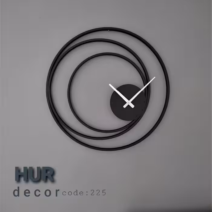 ساعت دیواری تمام فلز هور دکور کد 225
