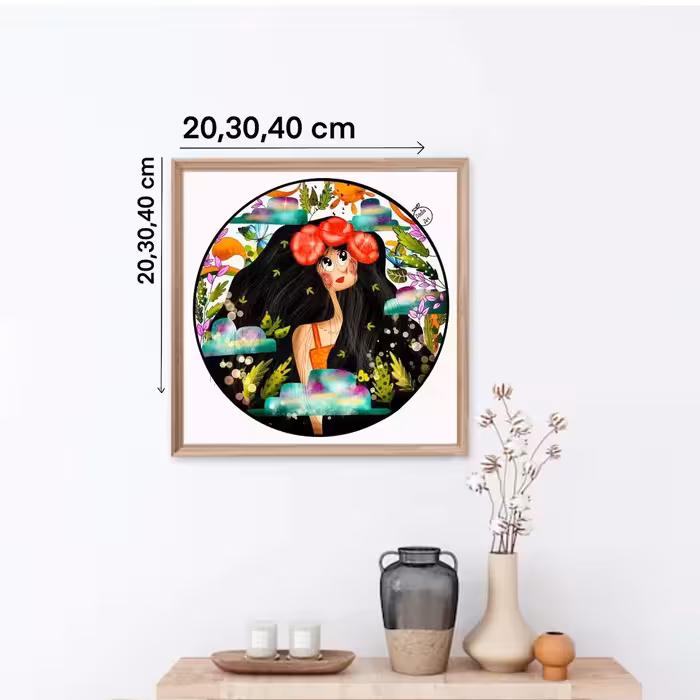 تابلو اتاق کودک طرح دنیای شاد. 