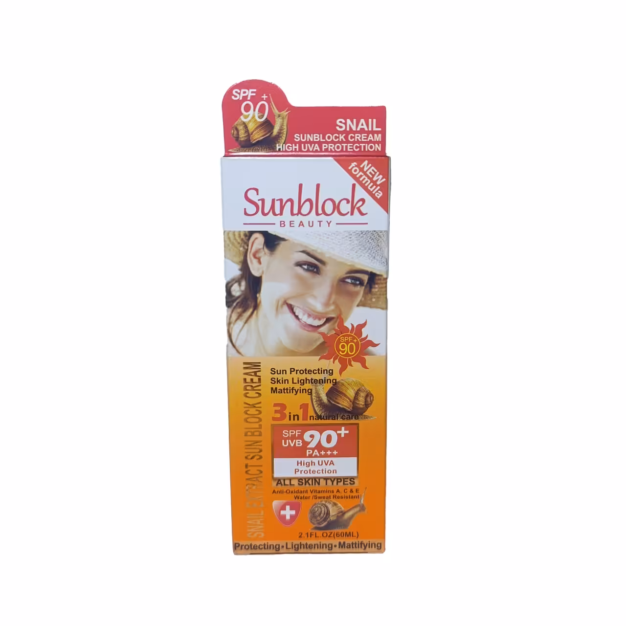 ضد آفتاب حلزون spf 90 حجم 60 میل