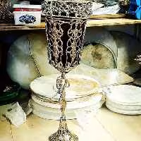 سطل و جا دستمالی برنزی