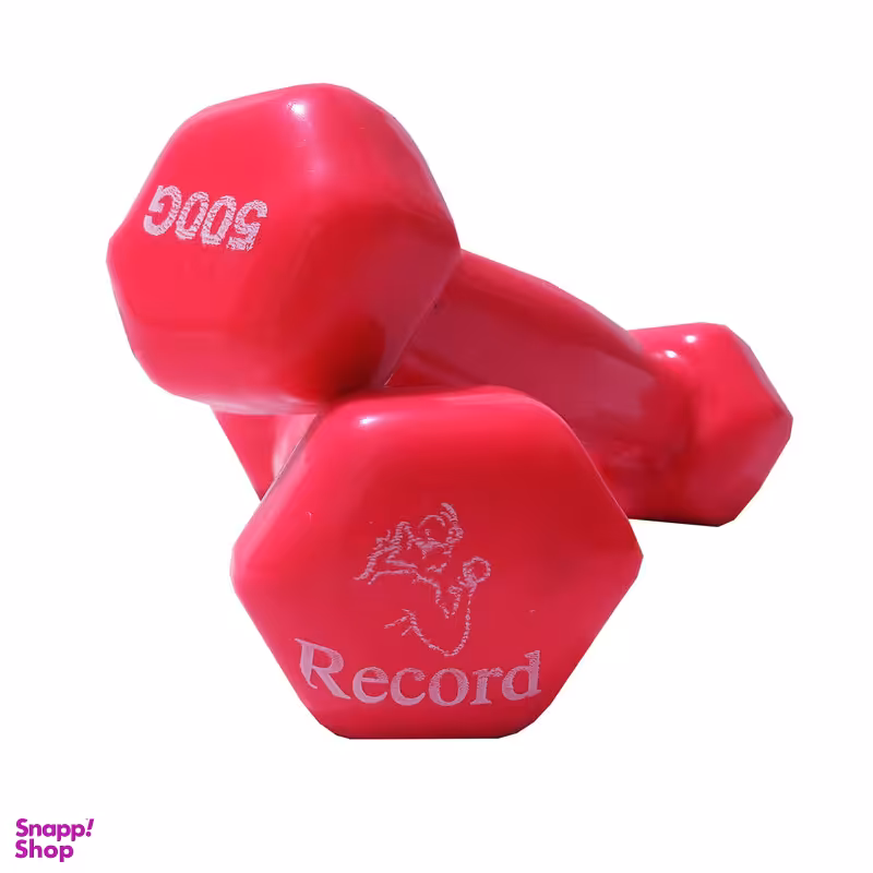 دمبل شش ضلعی 0.5 کیلوگرمی رکورد کد 2 بسته 2 عددی