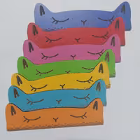 خط کش چوبی طرح گربه مناسب روز دانش آموز،جشن شکوفه ها،جشن الفبا،جشن قرآن و هدیه دانش آموزی پیش دبستانی و دبستان 