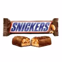 شکلات اسنیکرز snickersبا مغز بادام زمینی همراه با کارامل دانه ای 50 گرم 