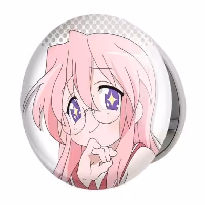 آینه جیبی خندالو طرح میوکی انیمه ستاره خوش شانس Lucky Star مدل تاشو کد 23617