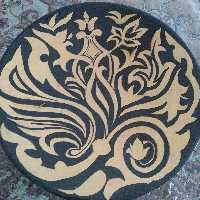 بشقاب سفال طرح زیبا .سایز 25سانتی.قابل شستشو