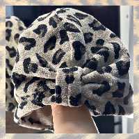 کلاه حوله ای حمام طرح پلنگی