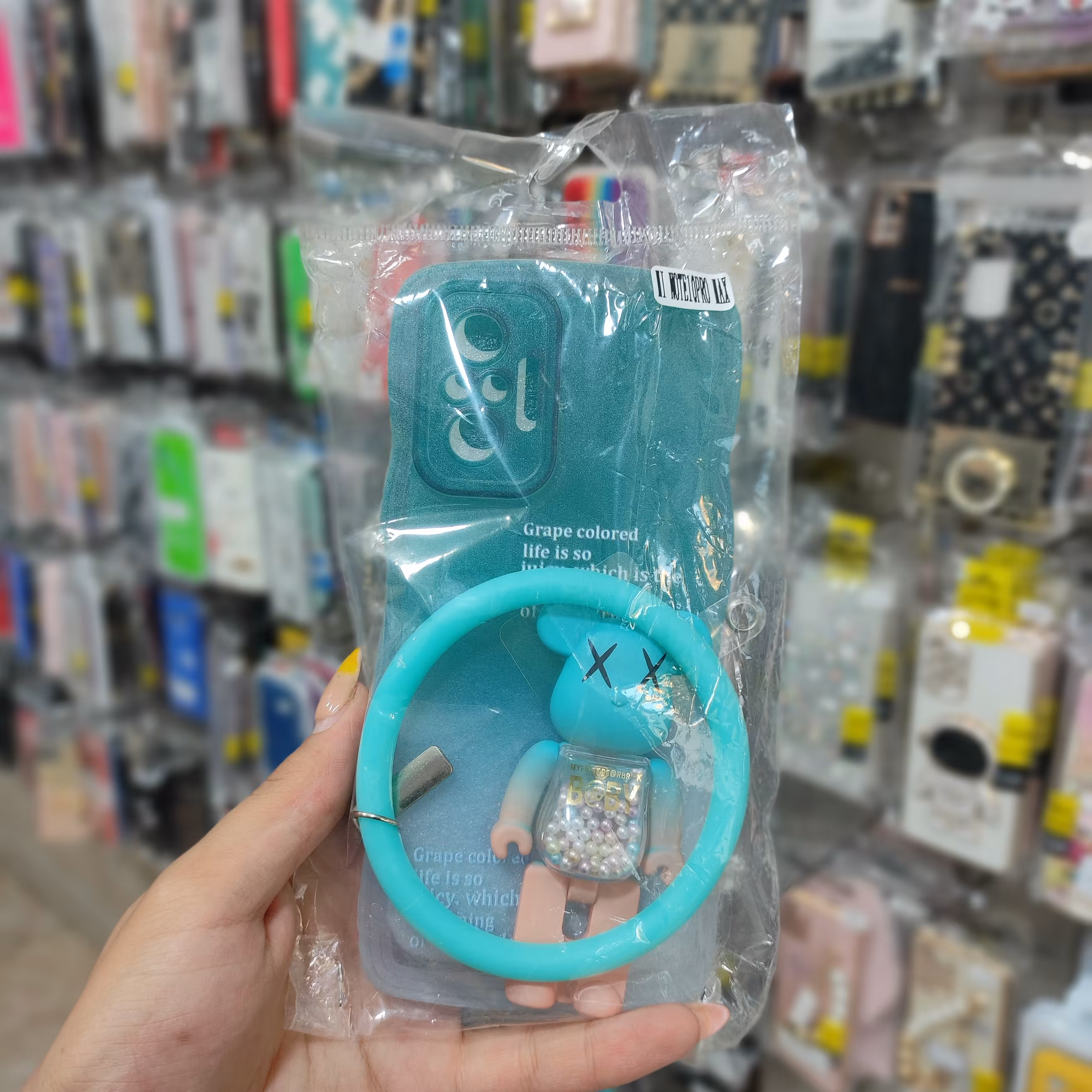 قاب گوشی note 10 pro قاب گوشی نوت 10 پرو قاب النگویی استند خرسی ابی