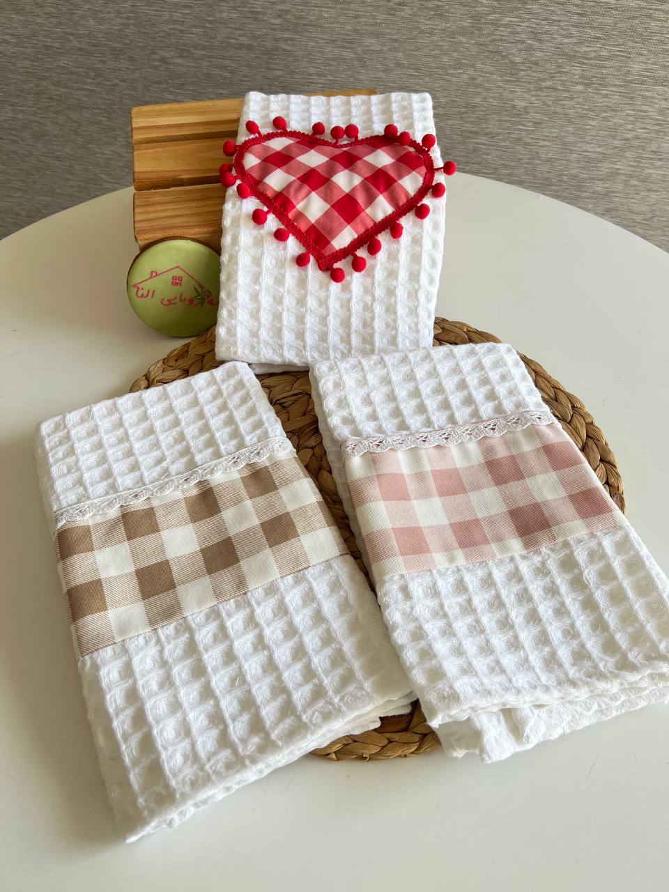 دستمال آشپزخانه قلبی