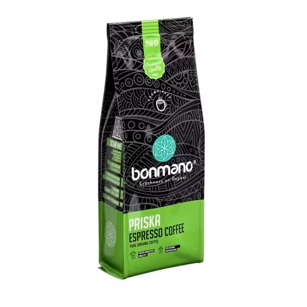 قهوه اسپرسو پریسکا 250 گرمی بن مانو