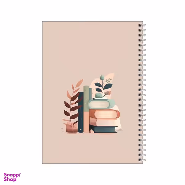 دفتر مشق 50 برگ بامبیلیپ طرح کتاب و گلدان کد 1320137