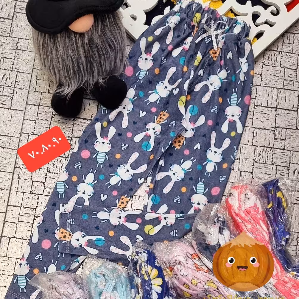 شلوار  رویه مخمل دخترانه