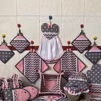 حوله آشپزخانه با پارچه کتان نخ