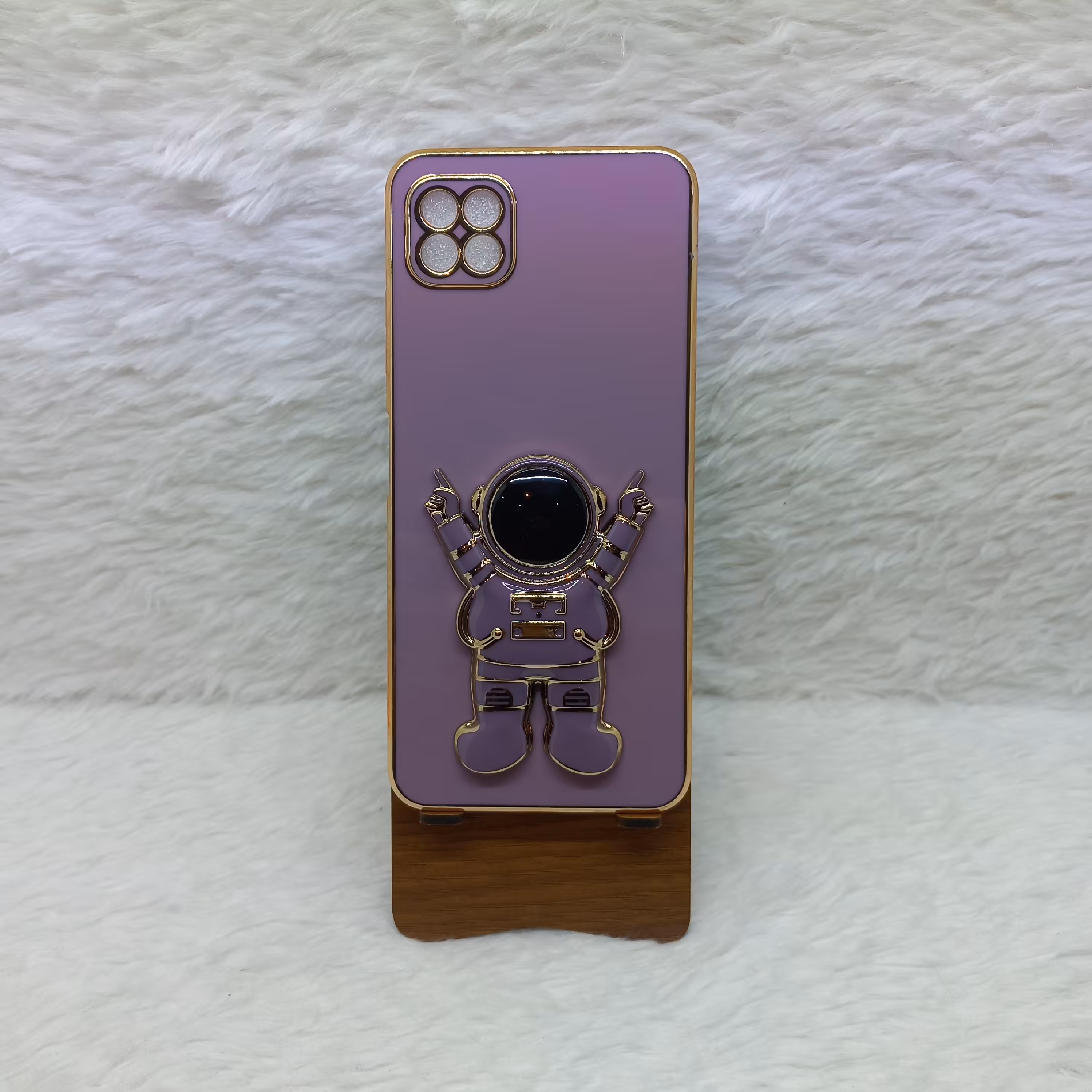 گارد (قاب) گوشی A22 5G مدل مای کیس فضانورد رنگ بنفش مناسب گوشی Samsung A22 5G