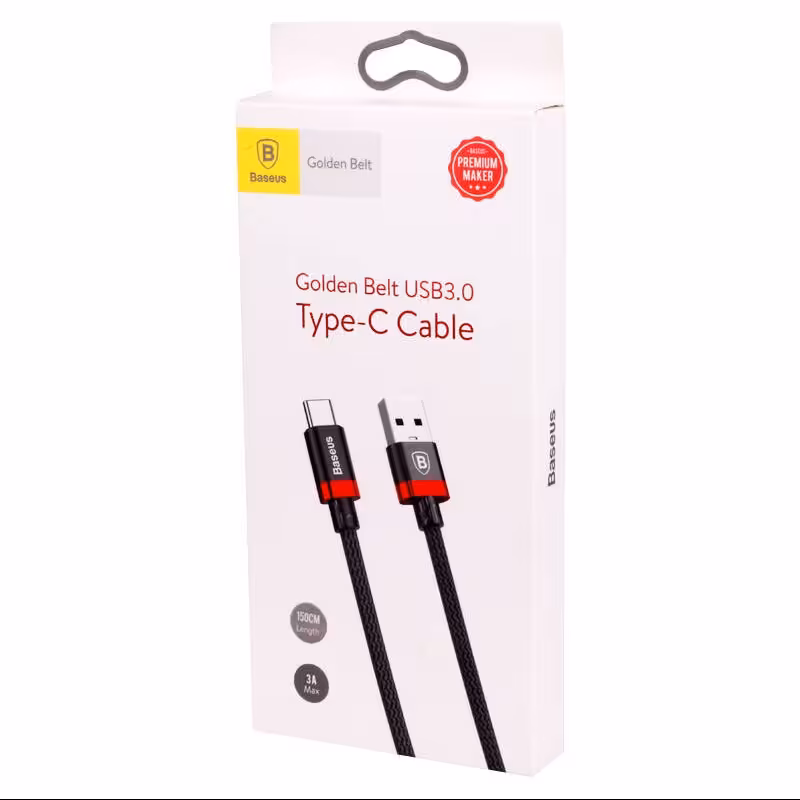 کابل تایپ سی فست شارژ Baseus Golden Belt Series CATGB-A1 3A 1.5m