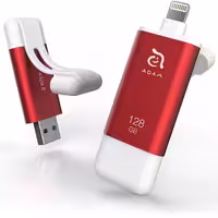 فلش مموری آدام المنتس ADAM ELEMENTS لایتنینگ مدل Klips II ظرفیت 128 گیگابایت قرمز - Hiapple.ir