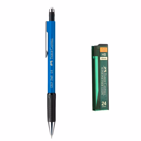 مداد نوکی 0.5 میلی متری فابر کاستل مدل Grip 1345 به همراه نوک 