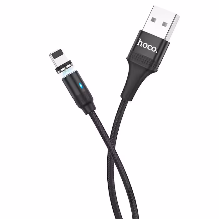 کابل شارژ مگنتی USB به لایتنینگ هوکو مدل U76 طول 1.2 متر